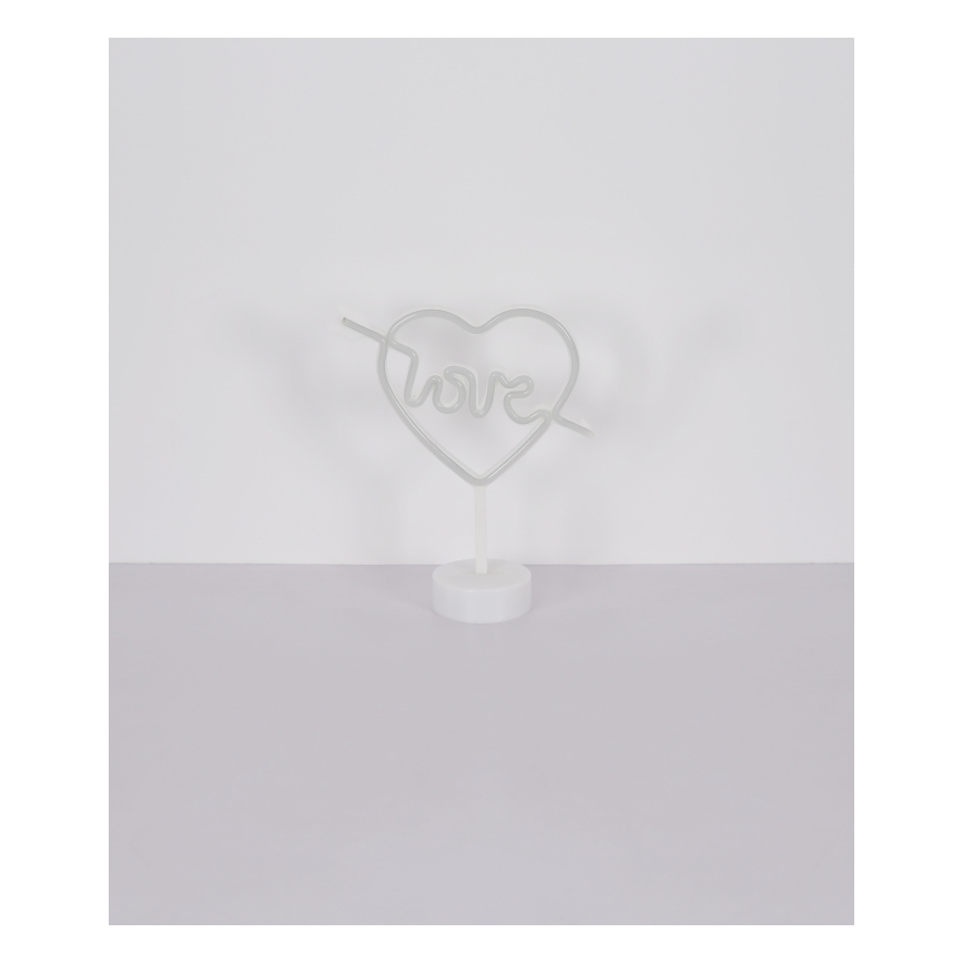 Globo - Светодиодное неоновое настольное украшение LED/2W/3xAA сердце