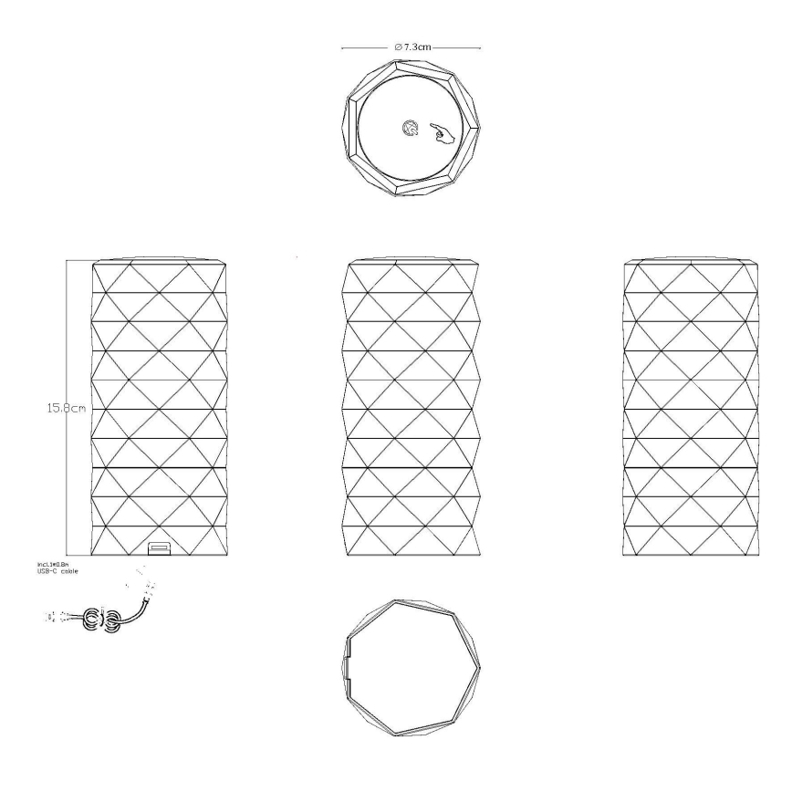 Globo - LED RGB Акумуляторна сенсорна настільна лампа LED/0,6W/3,7V 500mAh