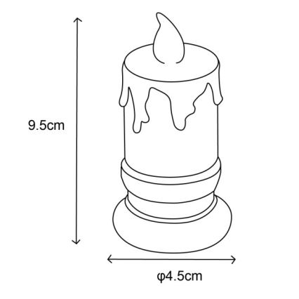 Globo - НАБІР 2x LED Свічка LED/0,25W/3xLR1130