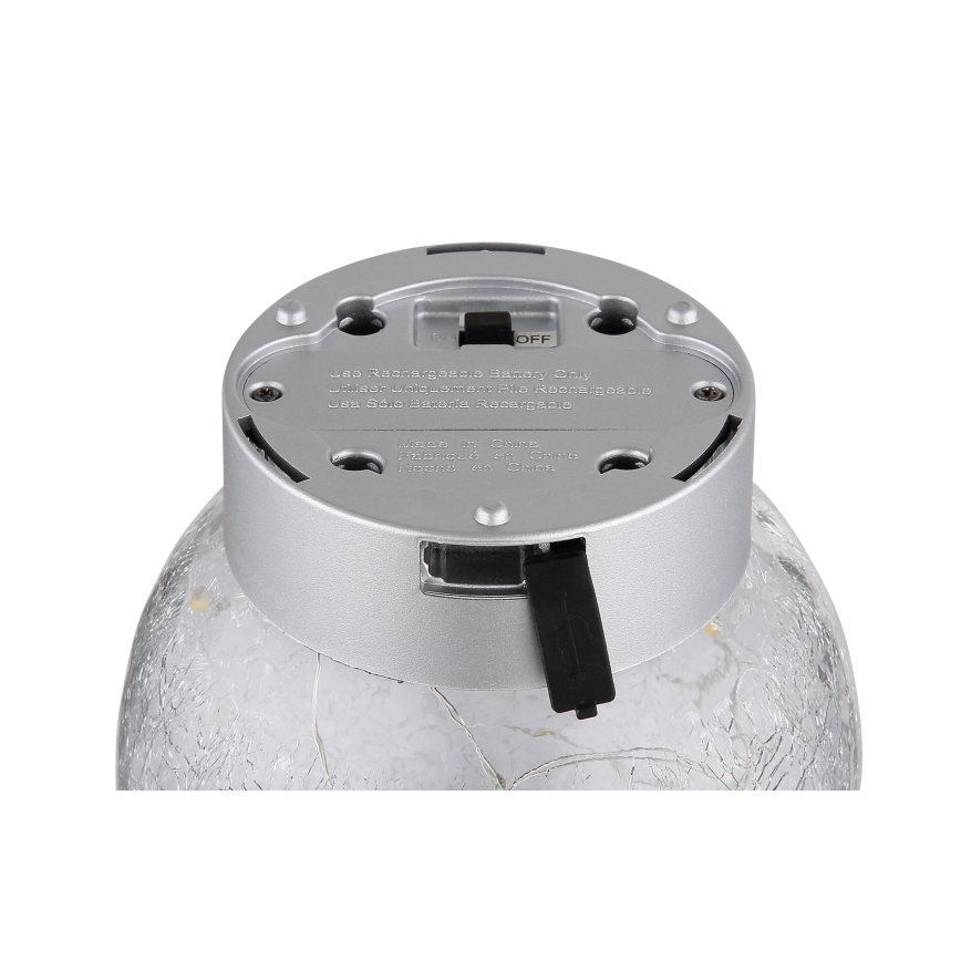 Globo - LED декоративна настільна лампа з акумулятором 25xLED/0,06W/5V 600 mAh IP44