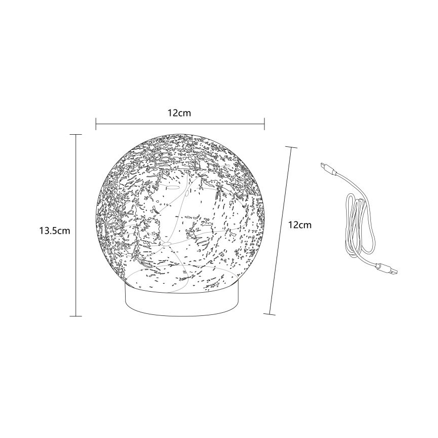 Globo - LED декоративна настільна лампа з акумулятором 25xLED/0,06W/5V 600 mAh IP44