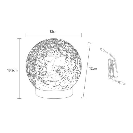 Globo - Светодиодная декоративная настольная лампа с аккумулятором 25xLED/0,06W/5V 600 mAh IP44