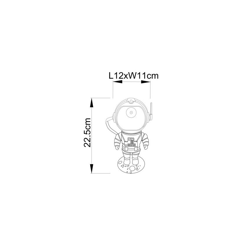Globo - Светодиодная настольная RGB-лампа LED/4,5W/5V астронавт серебристый