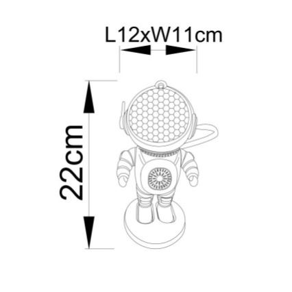 Globo - Светодиодная настольная RGB-лампа LED/6W/5V астронавт белый