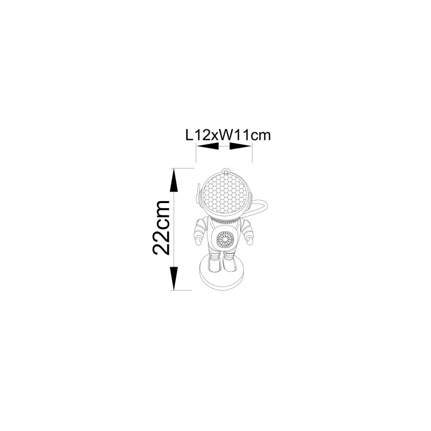 Globo - Светодиодная настольная RGB-лампа LED/6W/5V астронавт белый