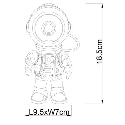 Globo - диммируемый LED-проектор 3W/5V Astronaut