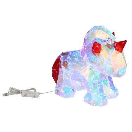 Globo - Светодиодное настольное украшение LED/3W/5V USB единорог