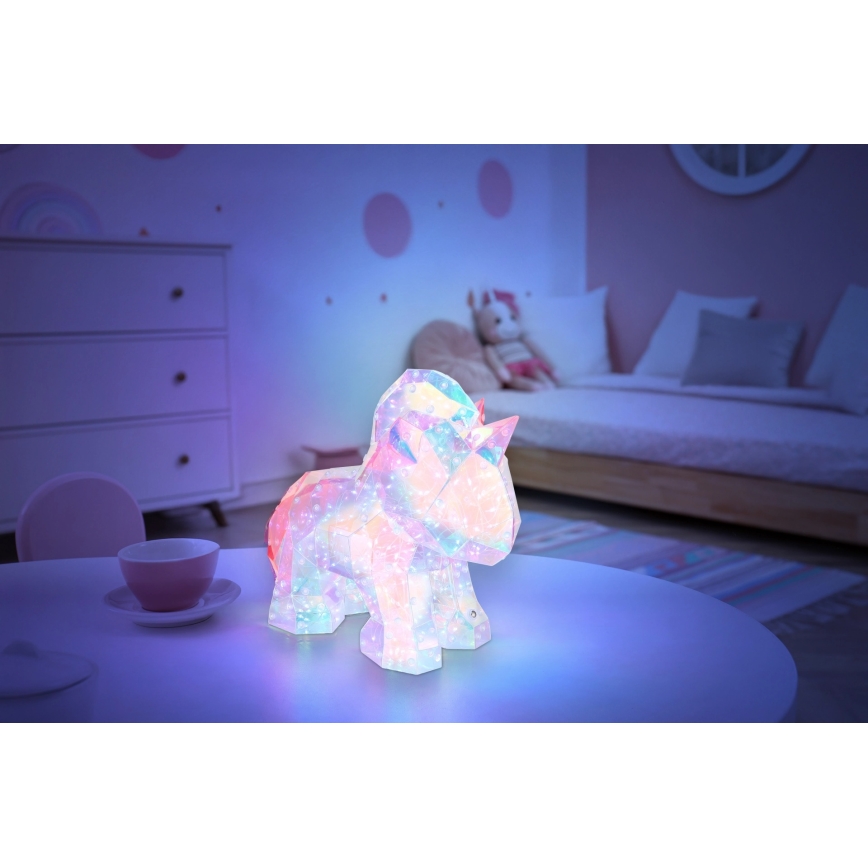 Globo - LED Диммируемая аккумуляторная настольная декоративная лампа LED/4W/5V 1800 mAh Единорог