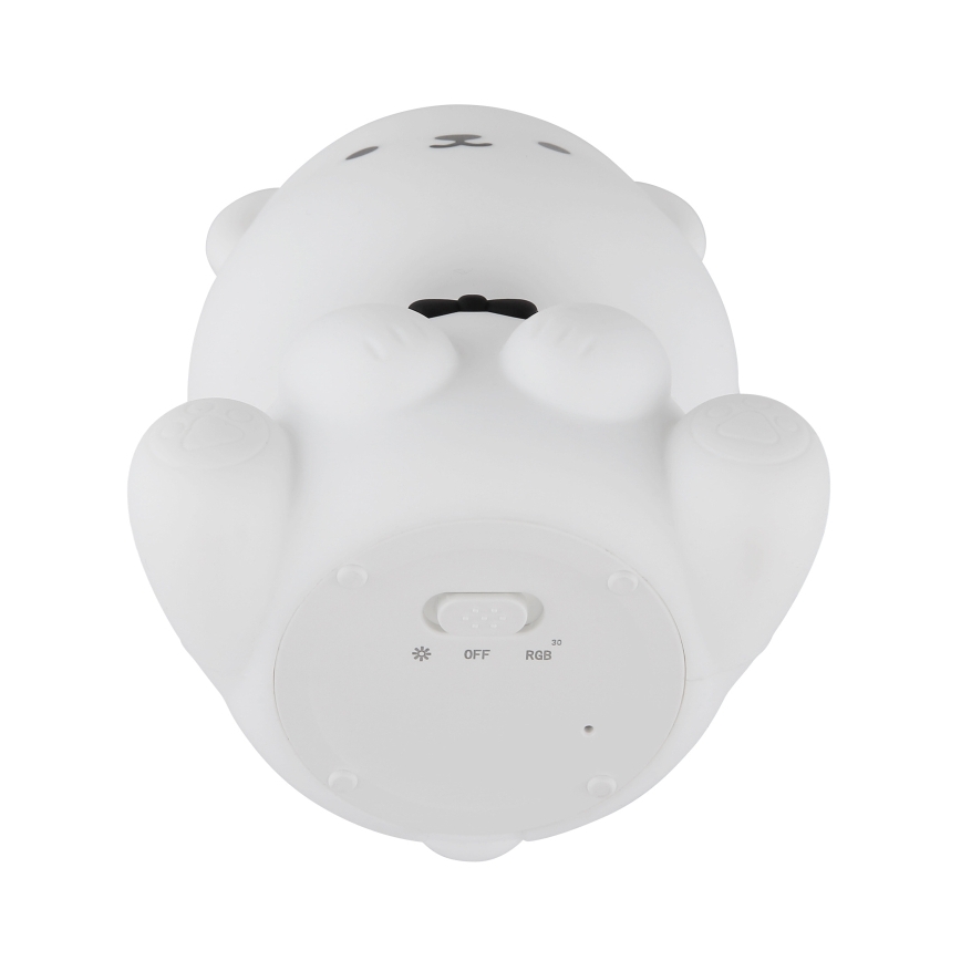 Globo - RGBW LED с регулировкой яркости, перезаряжаемый детский ночник, LED/1W/5V, 1200 mAh, в форме медвежонка