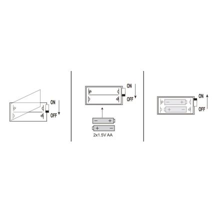 Globo - LED гірлянда 20xLED/2xAA 2,2m тепле біле світло