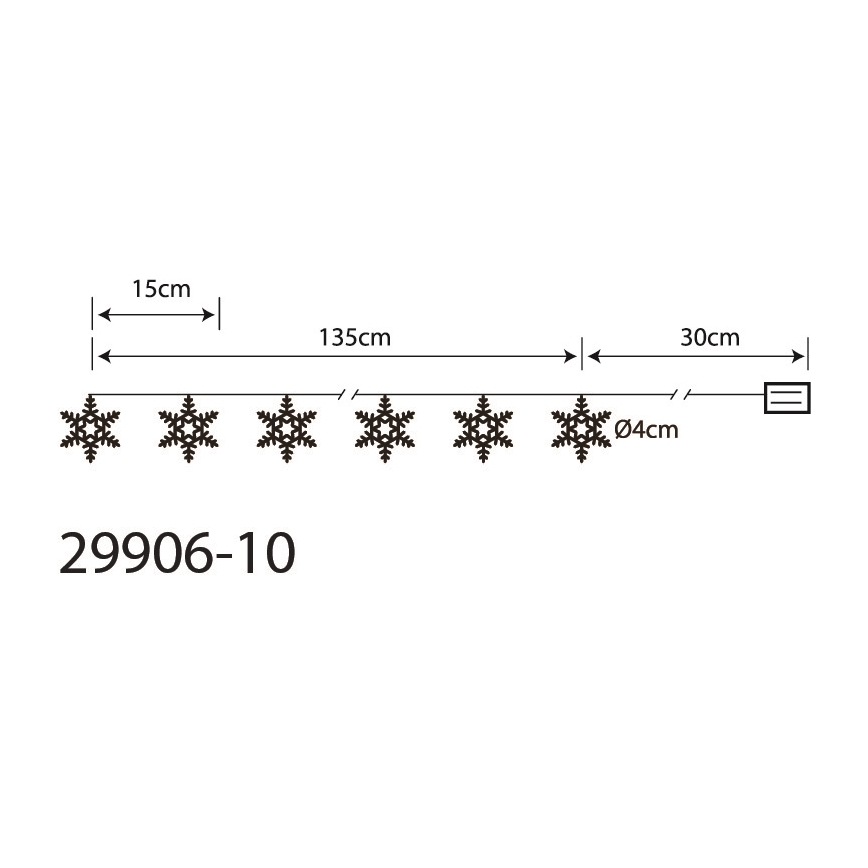 Globo 29906-10 - Светодиодная декоративная гирлянда 10xLED/0,03W/2xAA