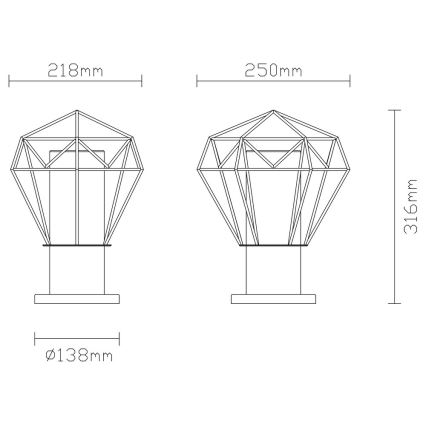 Globo 31358 - Уличная лампа HORACE 1xE27/15W/230V IP44