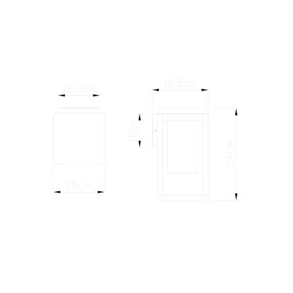 Globo - Зовнішній настінний світильник 1xE27/40W/230V IP44