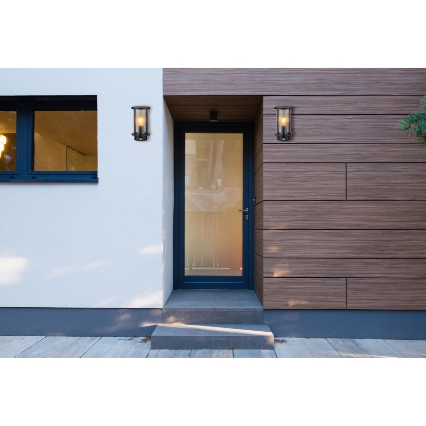 Globo - Вуличний настінний світильник з датчиком 1xE27/60W/230V IP54