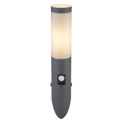 Globo - Уличный настенный светильник с датчиком 1xE27/15W/230V IP44