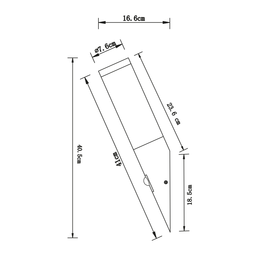 Globo - Вуличний настінний світильник з датчиком 1xE27/15W/230V IP44