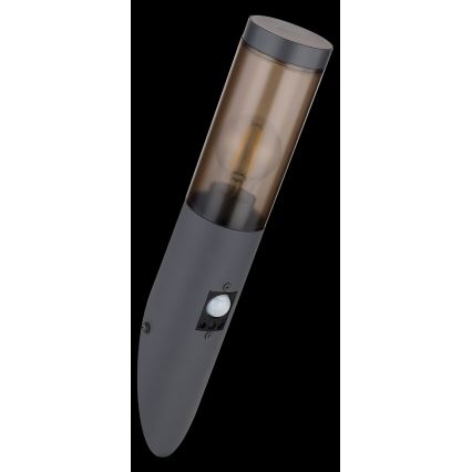 Globo - Вуличний настінний світильник з датчиком 1xE27/15W/230V IP44