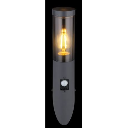 Globo - Вуличний настінний світильник з датчиком 1xE27/15W/230V IP44