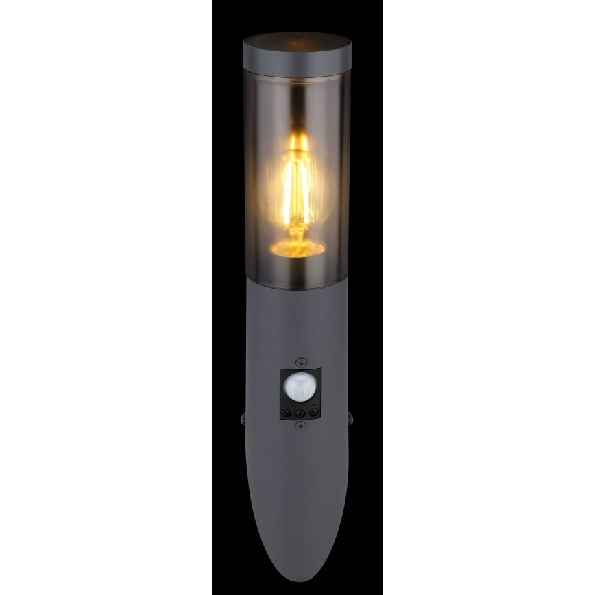 Globo - Вуличний настінний світильник з датчиком 1xE27/15W/230V IP44