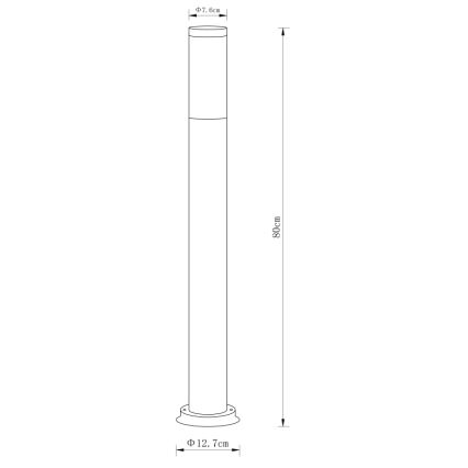 Globo - Уличная лампа 1xE27/60W/230V 80 см IP44