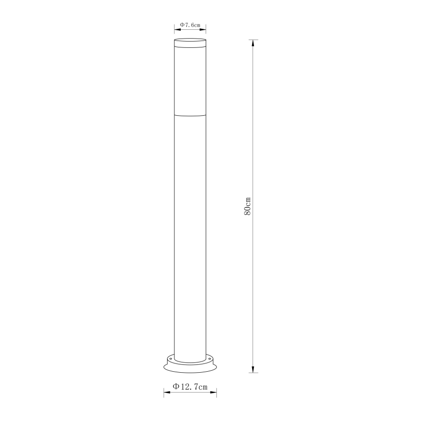 Globo - Вулична лампа 1xE27/60W/230V 80 см IP44