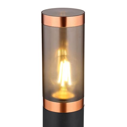Globo - Уличная лампа 1xE27/23W/230V IP44 80 см черный/медный