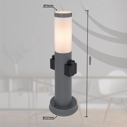 Globo 3158AK - Вулична лампа з 2 розетками BOSTON 1xE27/23W/230V IP44
