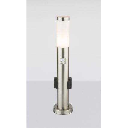 Globo - Вуличний світильник LED з датчиком і 2 розетками LED/9W/230V 60 см SCHUKO IP44