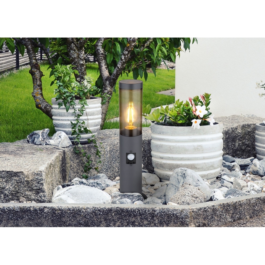 Globo - Уличная лампа с датчиком 1xE27/15W/230V 45 см IP44