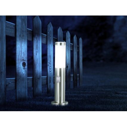 Globo - LED зовнішній світильник з датчиком 1xE27/8,8W/230V IP44