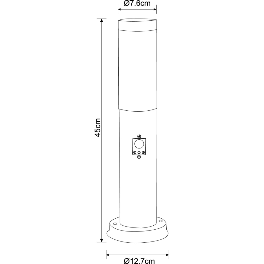 Globo - LED зовнішній світильник з датчиком 1xE27/8,8W/230V IP44