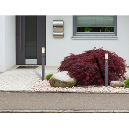 Globo - Уличная лампа с датчиком 1xE27/15W/230V IP44 110 см антрацит