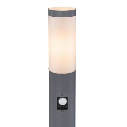 Globo - Вулична лампа з датчиком 1xE27/15W/230V IP44 110 см антрацит