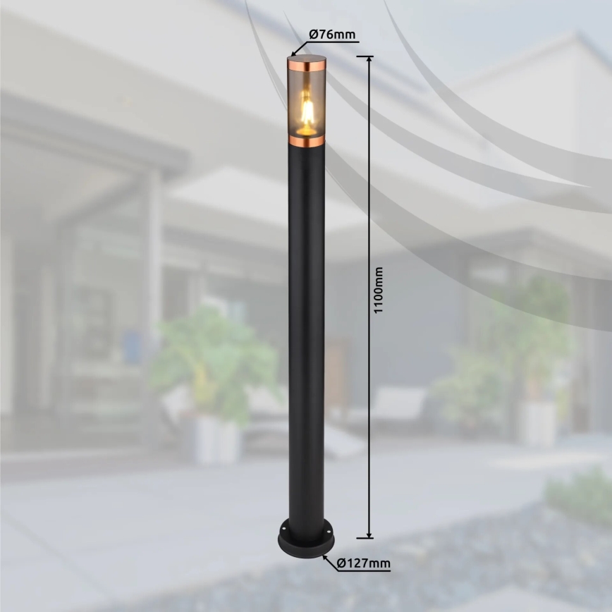 Globo - Уличная лампа 1xE27/23W/230V IP44 110 см черный/медный