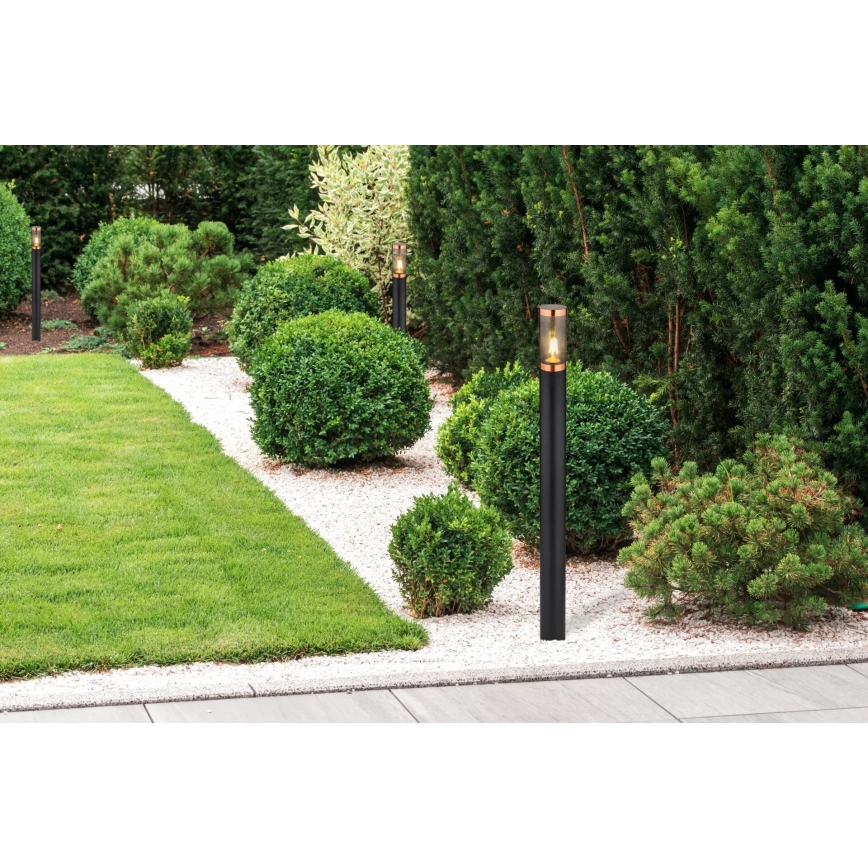 Globo - Вулична лампа 1xE27/23W/230V IP44 110 см чорний/мідь