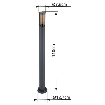 Globo - Уличная лампа 1xE27/23W/230V 110 см IP44