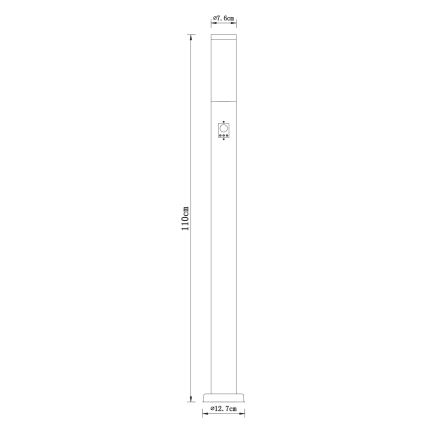 Globo - Уличная лампа с датчиком 1xE27/30W/230V IP44