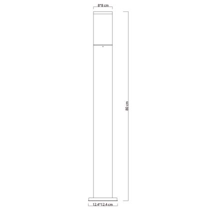 Globo - Вулична лампа 1xE27/15W/230V 80 cm IP44