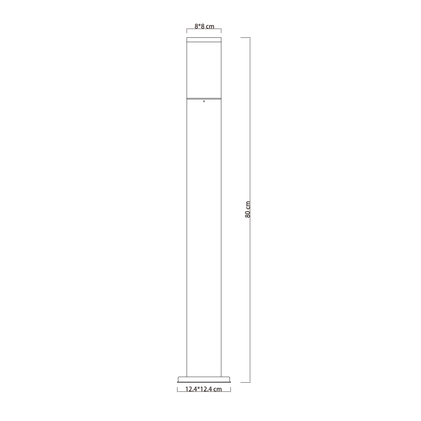 Globo - Вулична лампа 1xE27/15W/230V 80 cm IP44