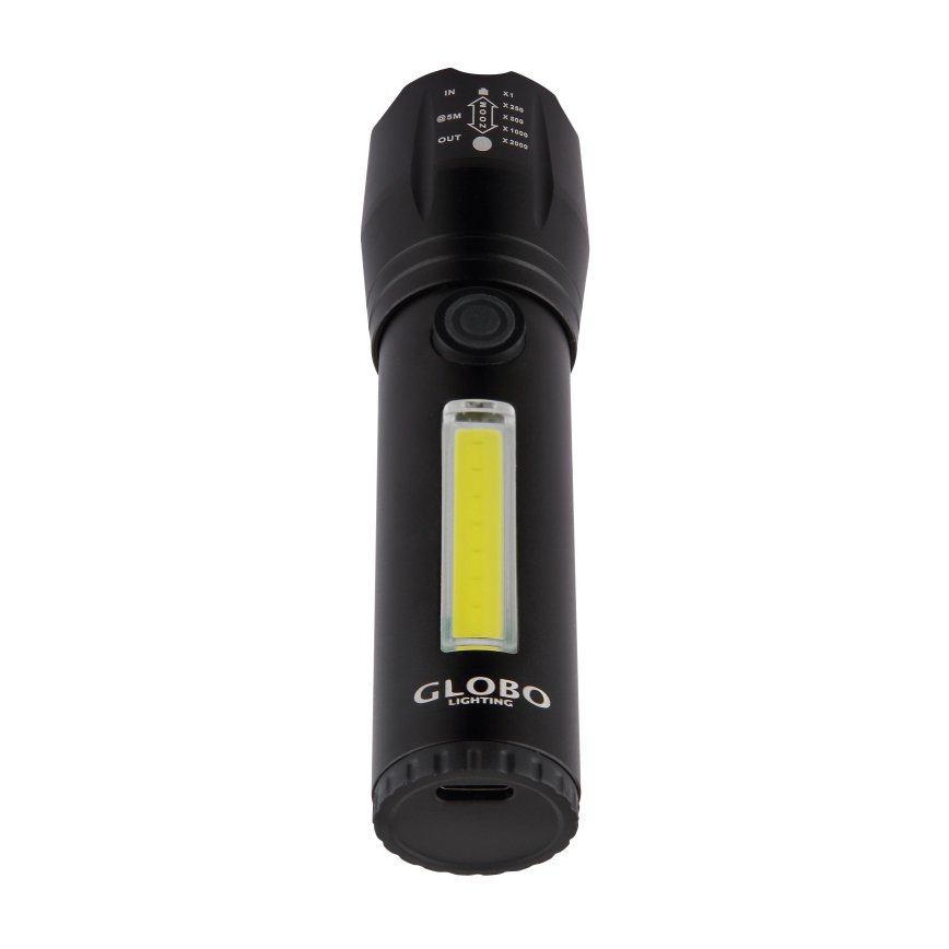 Globo - LED Перезаряжаемый фонарь LED/3W/5V + COB/3W 5500K 1200 мАч