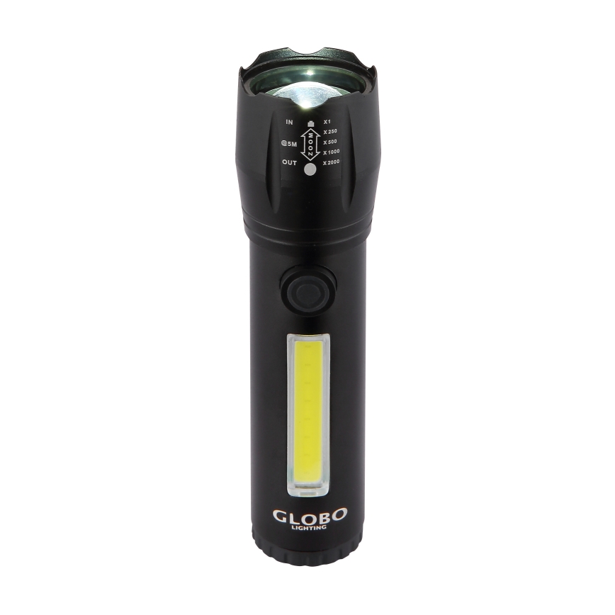 Globo - Светодиодный аккумуляторный фонарь LED/3W/5V + COB/3W 5500K 1200 mAh