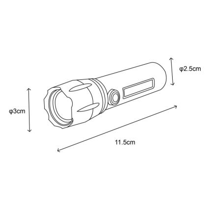 Globo - Светодиодный аккумуляторный фонарь LED/3W/5V + COB/3W 5500K 1200 mAh