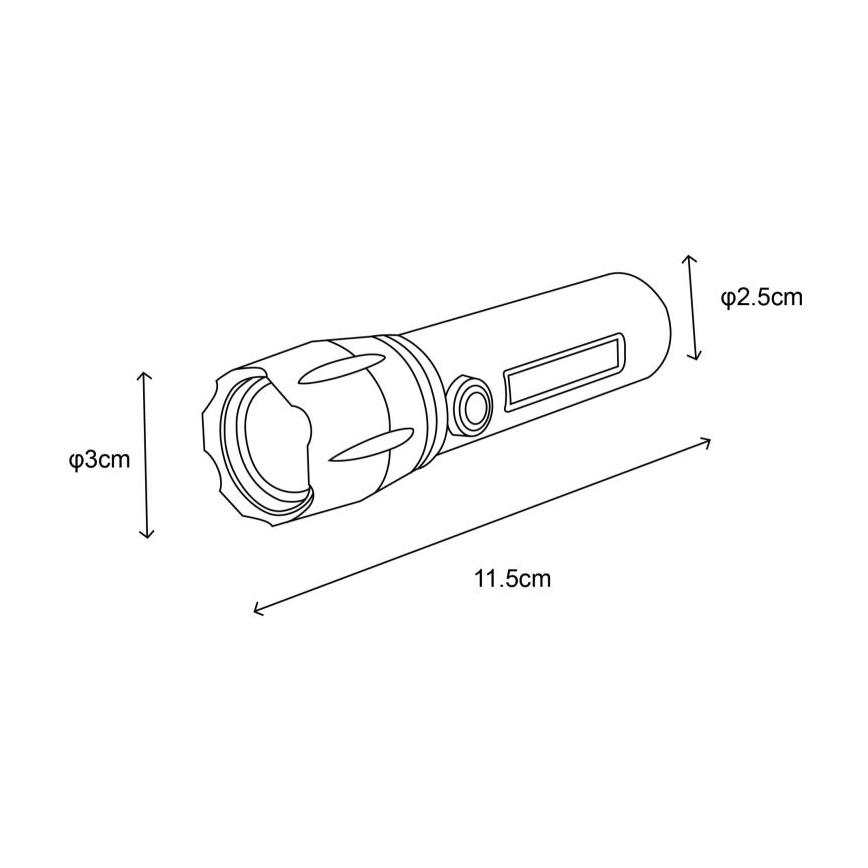 Globo - Светодиодный аккумуляторный фонарь LED/3W/5V + COB/3W 5500K 1200 mAh