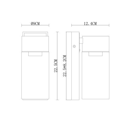 Globo - Уличный настенный светильник 1xE27/40W/230V IP44