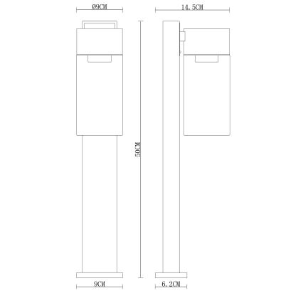 Globo - Уличная лампа 1xE27/40W/230V 50 см IP44