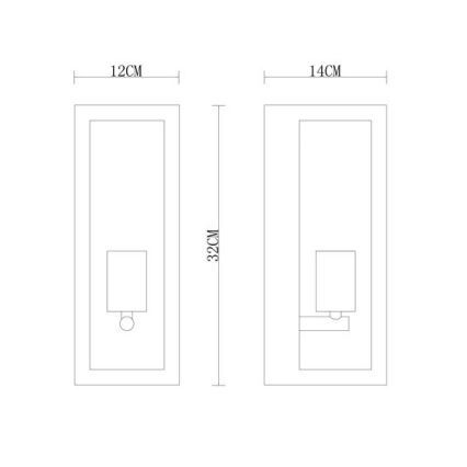 Globo - Вуличний настінний світильник 1xE27/60W/230V IP44
