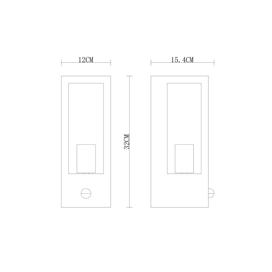 Globo настінний світильник з датчиком 1xE27/60W/230V IP44