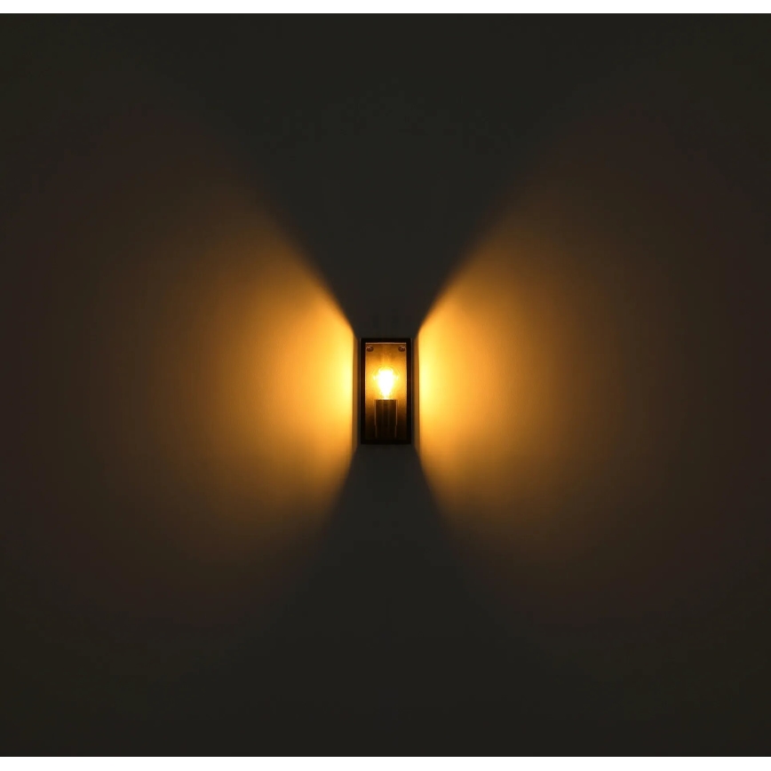 Globo - Вуличний настінний світильник 1xE27/60W/230V IP44 чорний