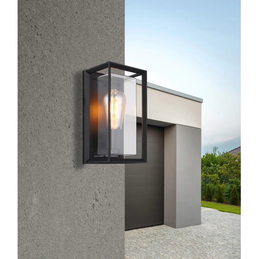Globo - Вуличний настінний світильник 1xE27/60W/230V IP44 чорний
