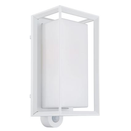 Globo - Вуличний настінний світильник з датчиком 1xE27/60W/230V IP44 білий